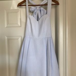 Lauren James Livingston Blue Seersucker Dress